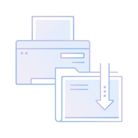 Icon that shows a download folder